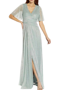 Adrianna Papell - Sheer Sleeves Dress - Plus