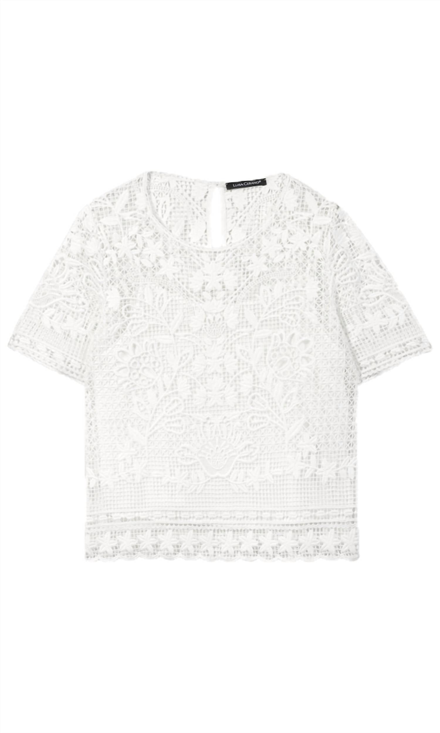 Luisa Cerano - Embroidered Lace Blouse