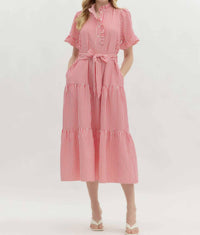 Entro - Tiered Skirt Midi Dress
