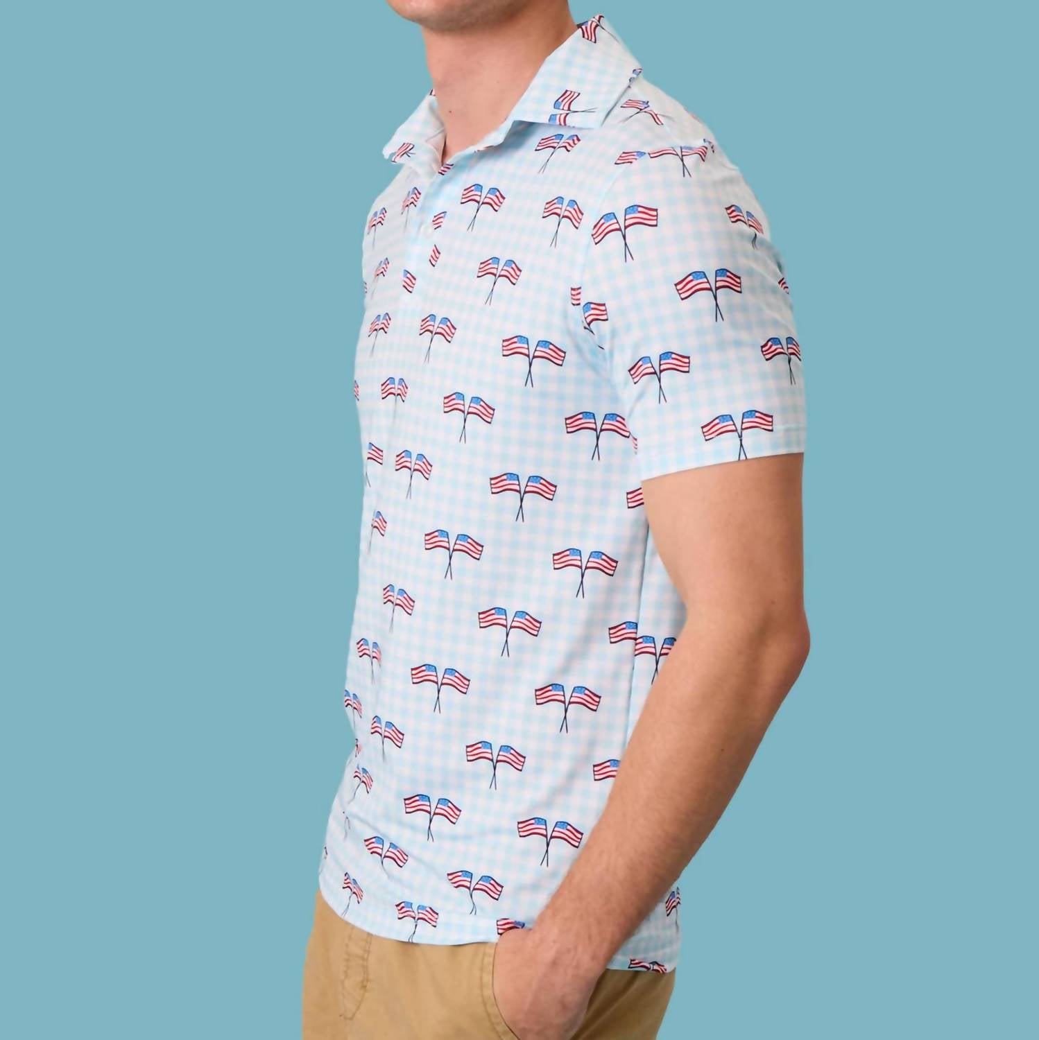 Rufflebutts - Boys Patriotic Performance Polo