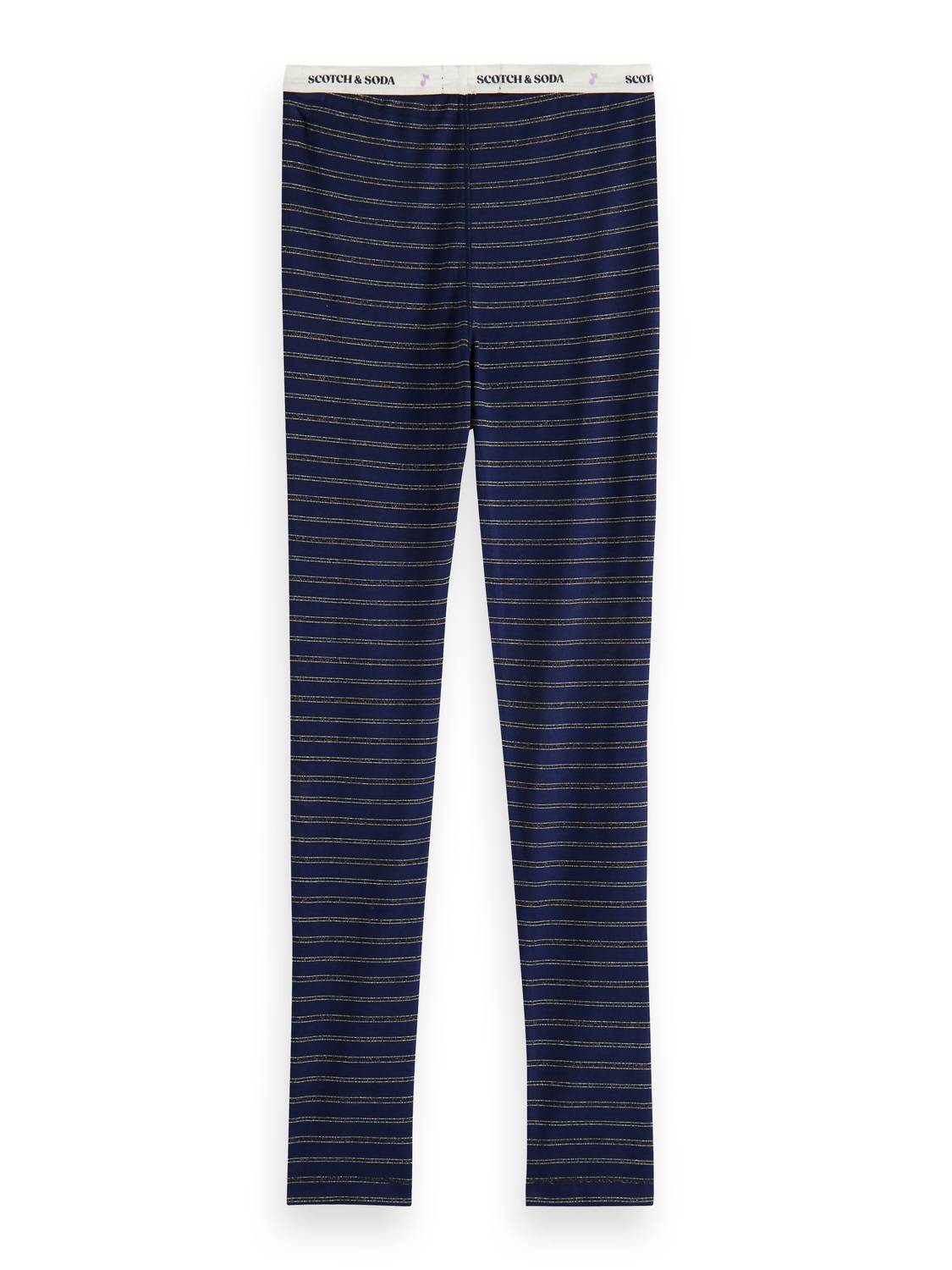 Scotch & Soda - Girl's Striped Glitter Leggings