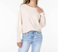 Esqualo - Batwing Buttoned Sweater