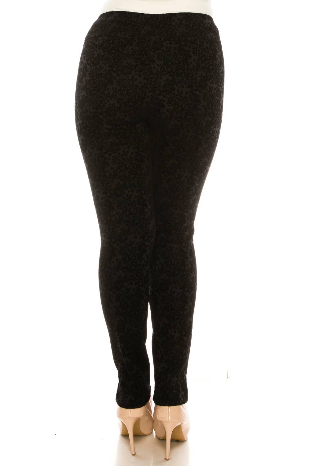 Zac & Rachel - Printed Velvet Ankle Pull-on Pants