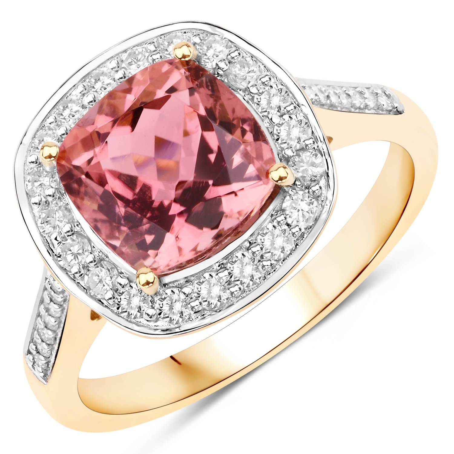 Diana M Jewels - Women's Cushion Natural Royal Tourmaline Fashion Ring (2.71 Ct) - Signature