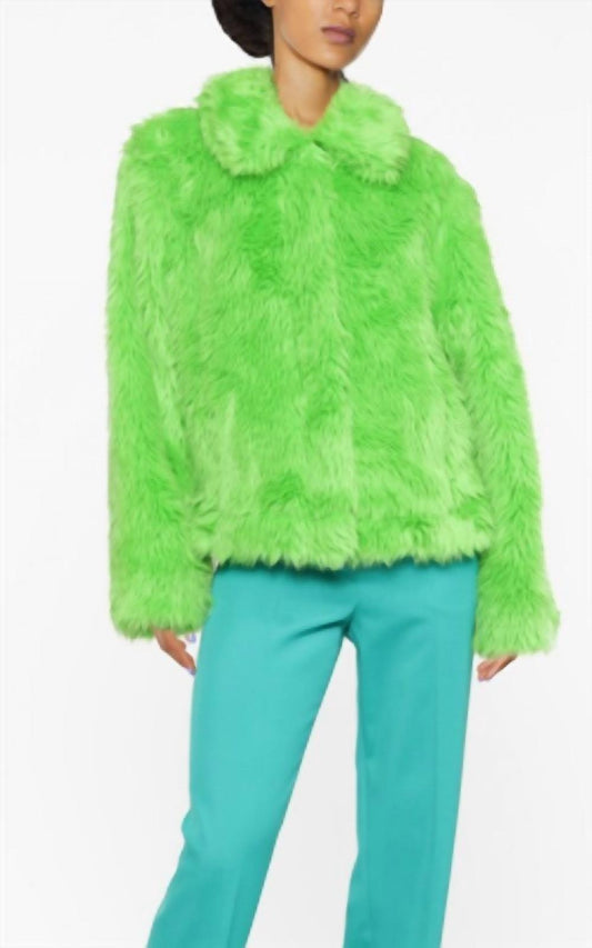 Jayley - Green Faux Fur Jacket