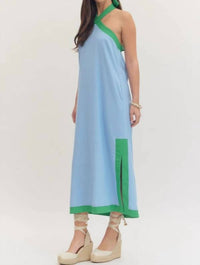 Entro - Criss Cross Halter Midi Dress