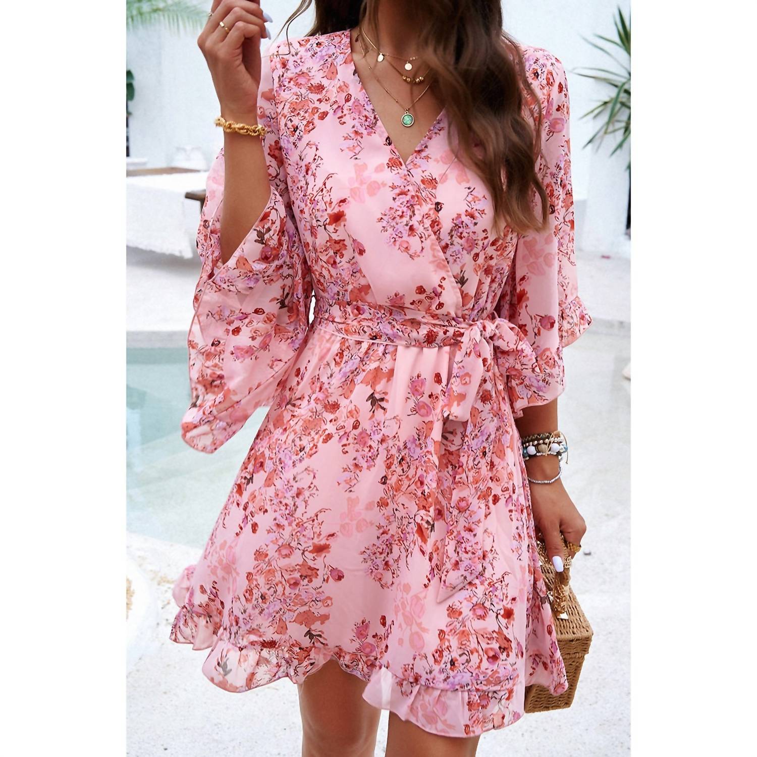 Supreme Fashion - Charity Floral Wrap Mini Dress