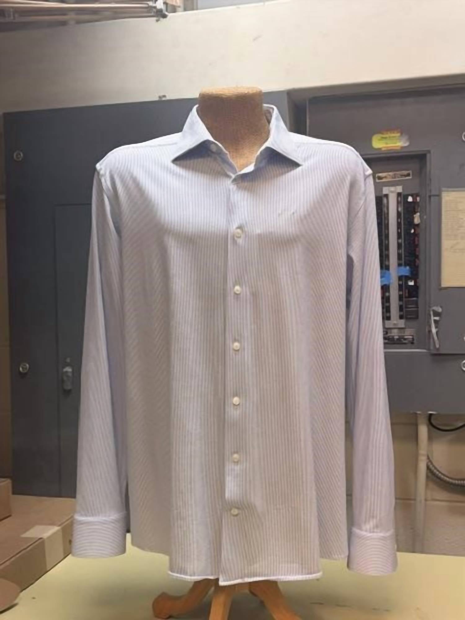 Eton - Men's Long Sleeve Pin Striped Shirt