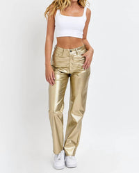 Cello - High Rise Faux Leather Pants
