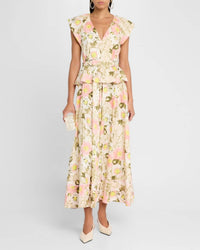 Derek Lam 10 Crosby - Victoria Belted V-neck Maxi Dress