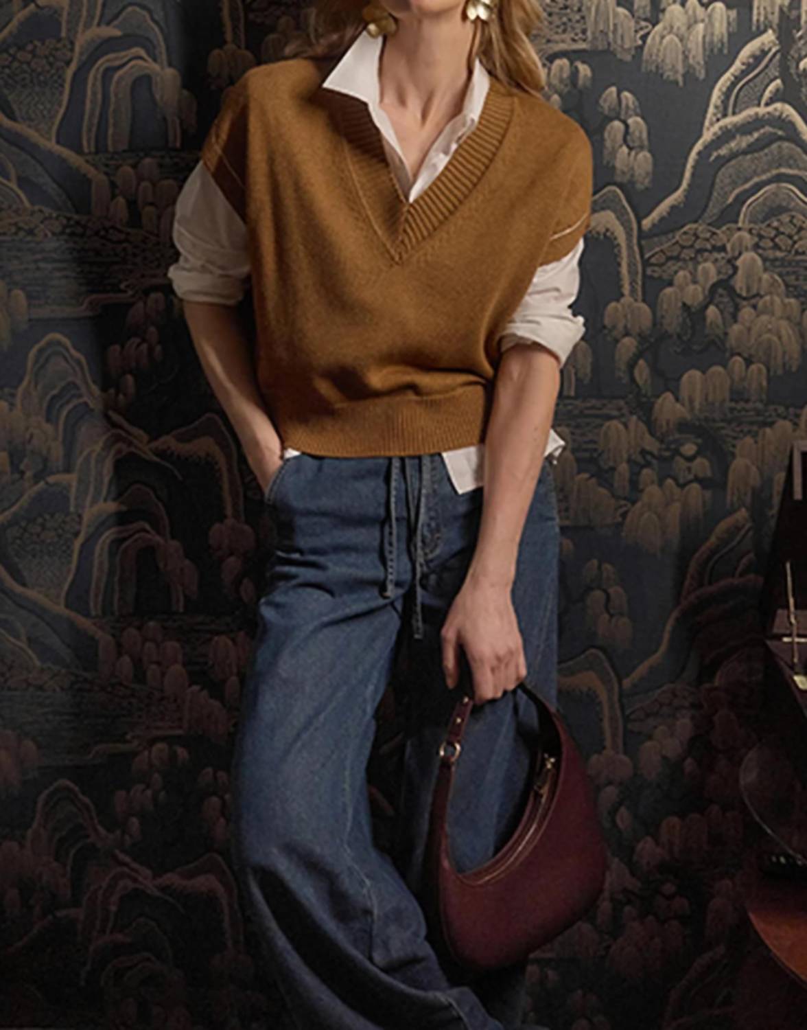 Lilla P - V-neck Wedge Sweater