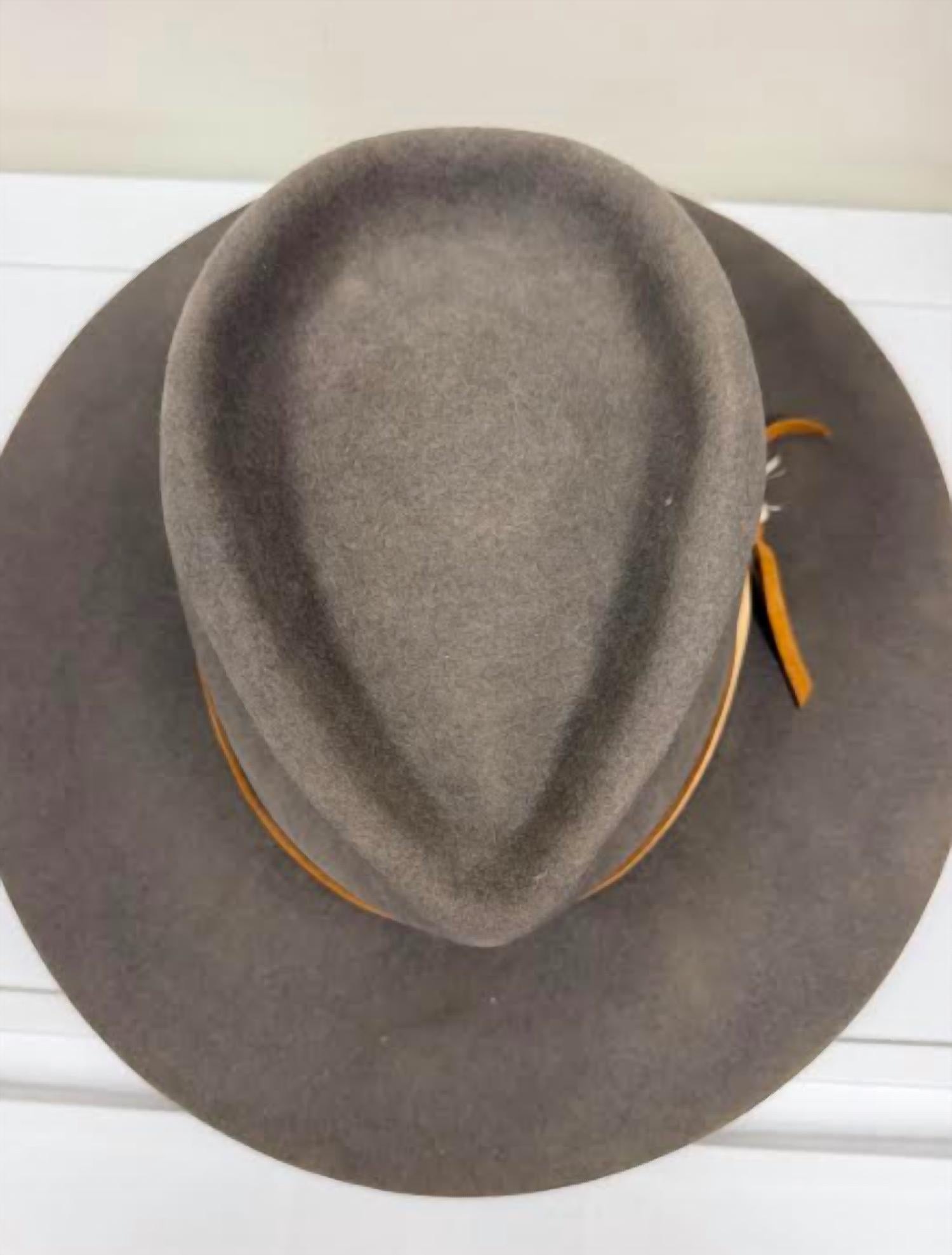 Jw Bennett - Unisex Western 50x Teardrop Flat Brim Hat