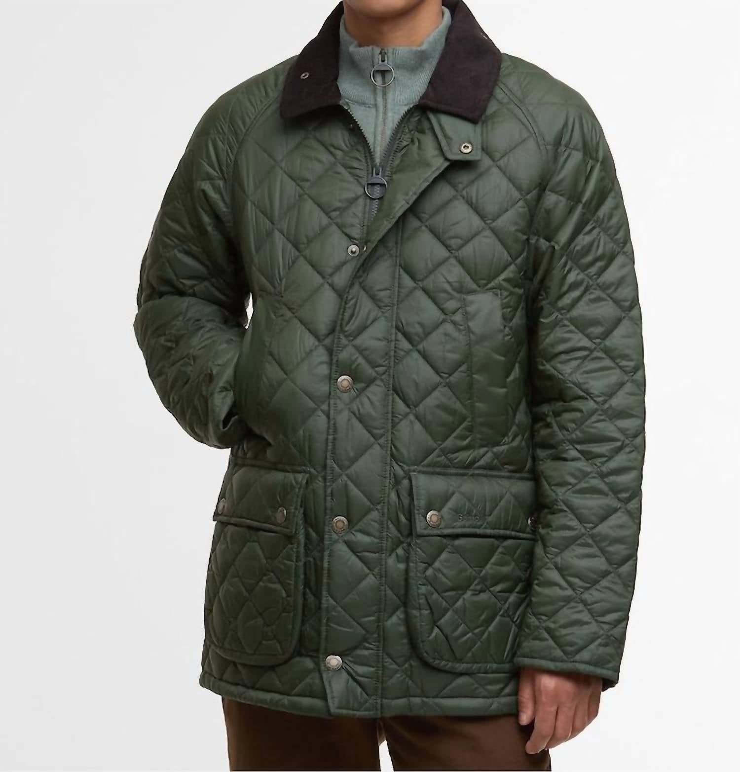 Barbour Essential Bedale Quilted Jacket in olive - men's jacket