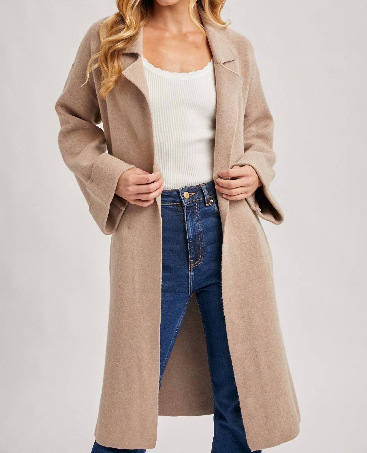 BluIvy EFFORTLESS TRENCH COAT in latte - women's jacket