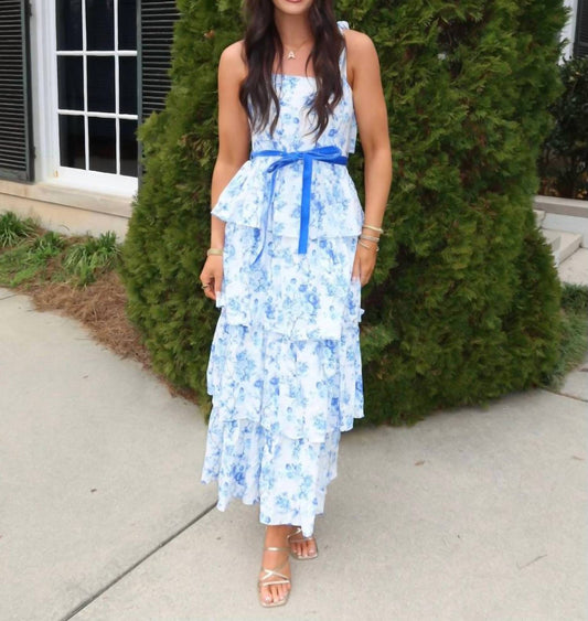 Tcec - Floral Print Tiered Midi Dress