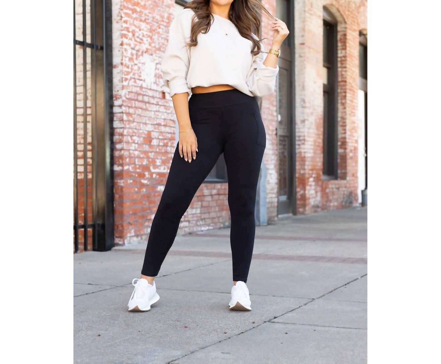 Julia Rose Full Length With Pocket Leggings in black 1 - women's pants