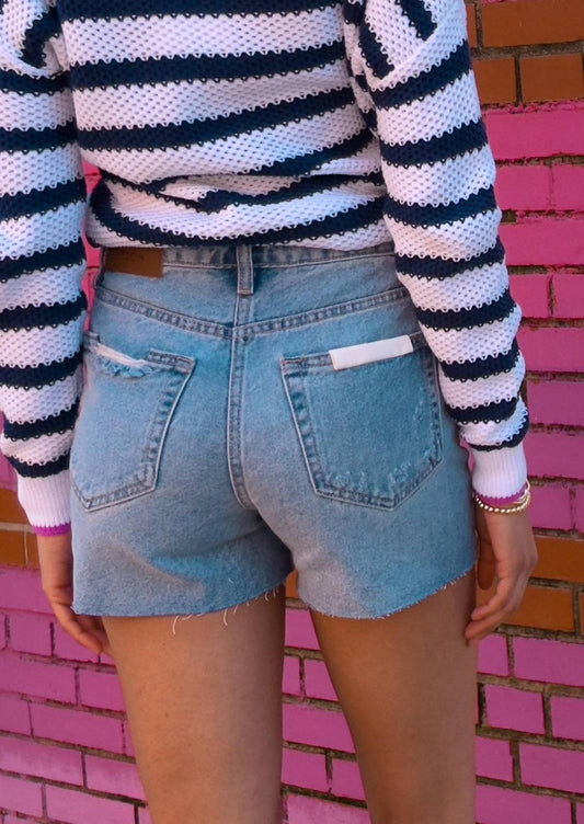 Hidden - Women's Sofie Fray Mom Shorts