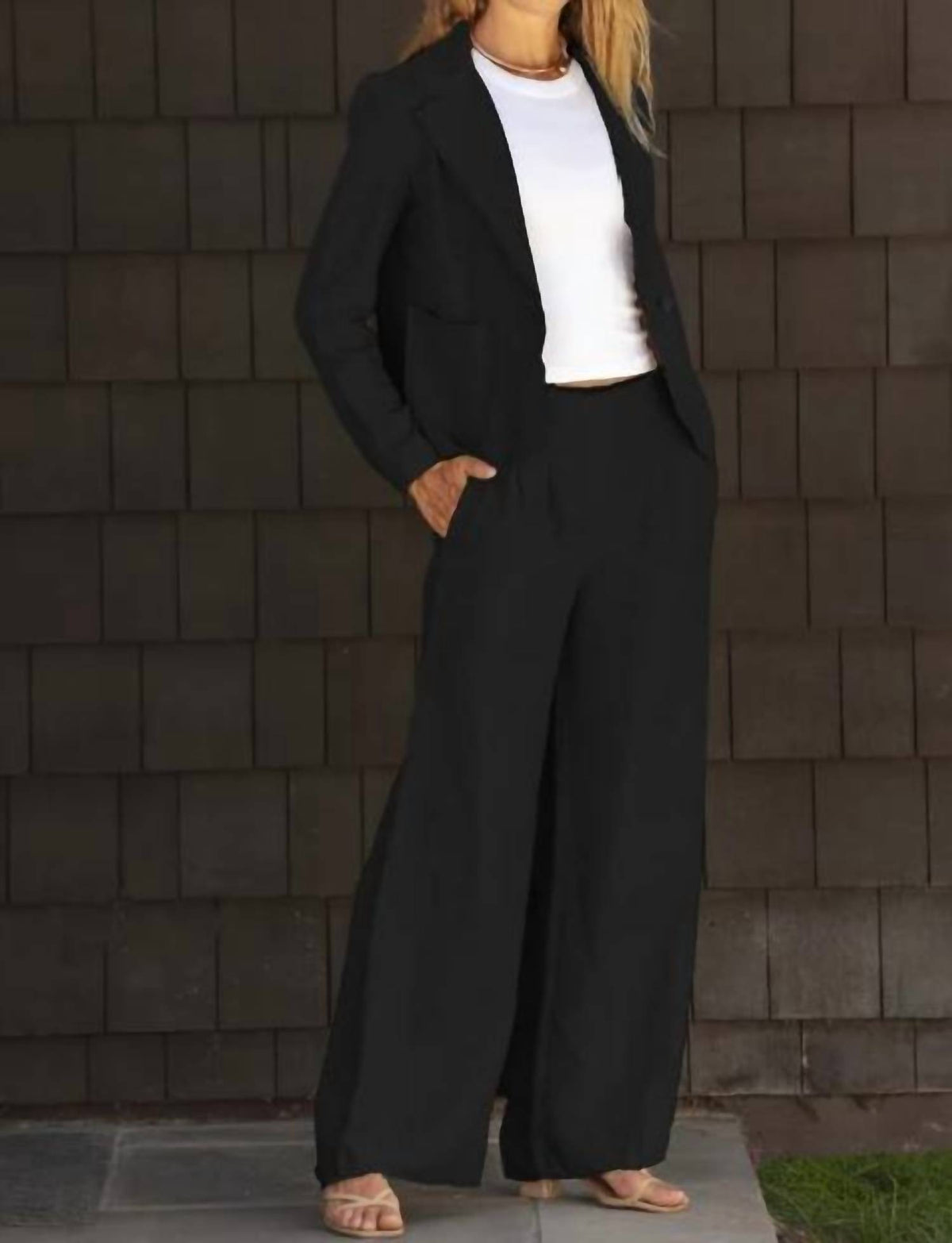 Mila Clothing - Pleated Wide Leg Pants