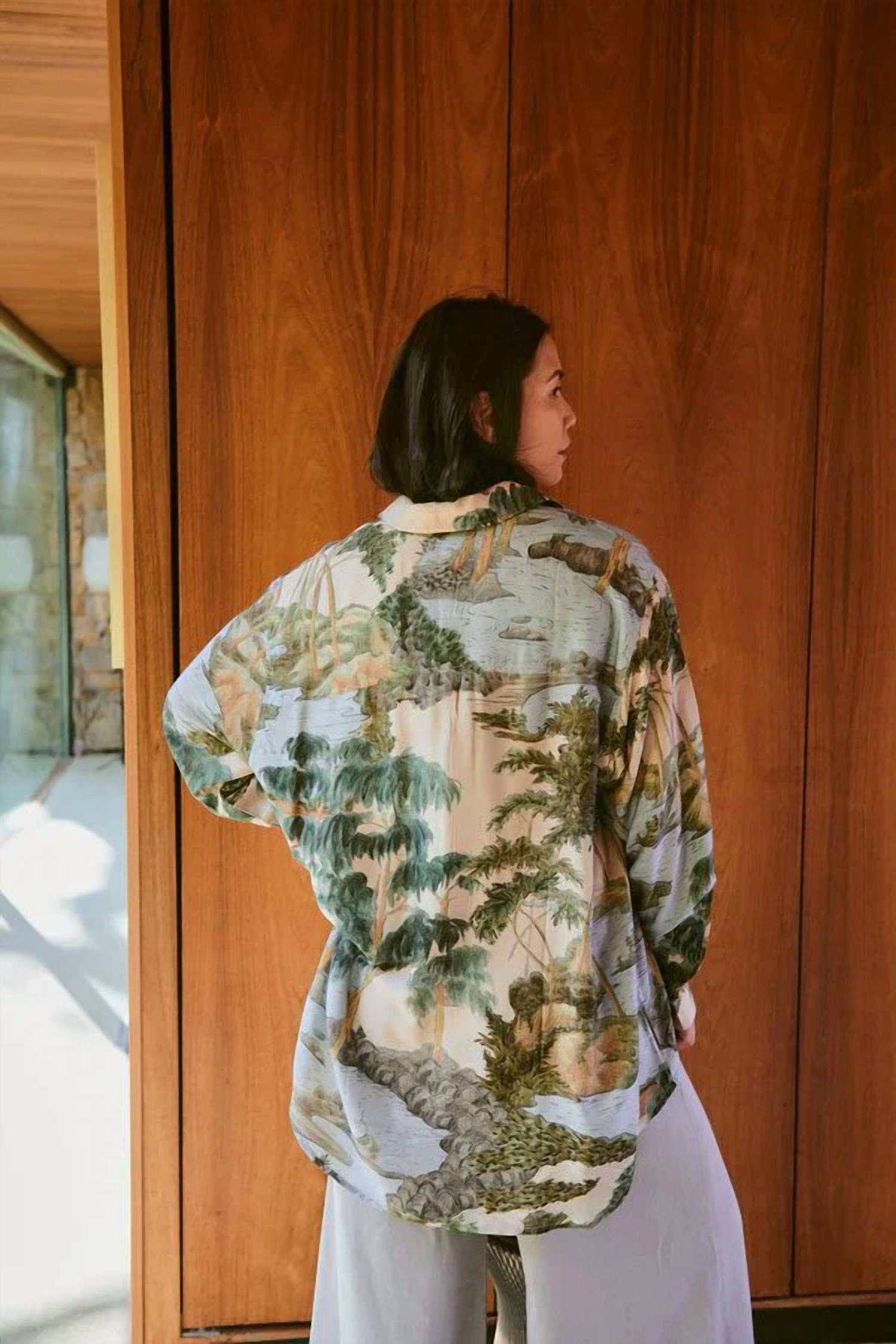 One Hundred Stars - Natural Oversized Shirt