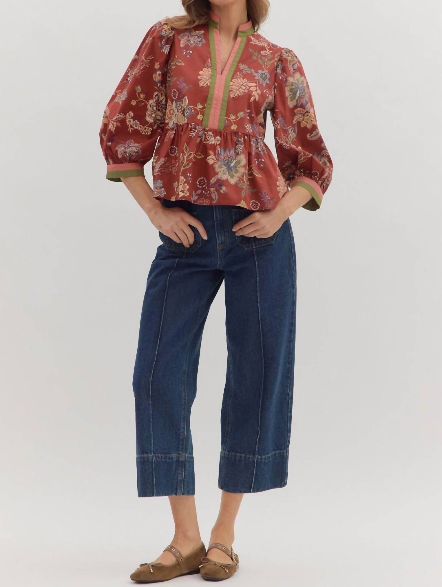 Entro - Winter Floral Top