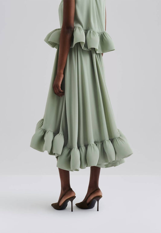 Malina - Adriana Frilled Hem Midi Skirt