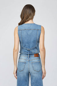 Hidden - Fitted Denim Vest