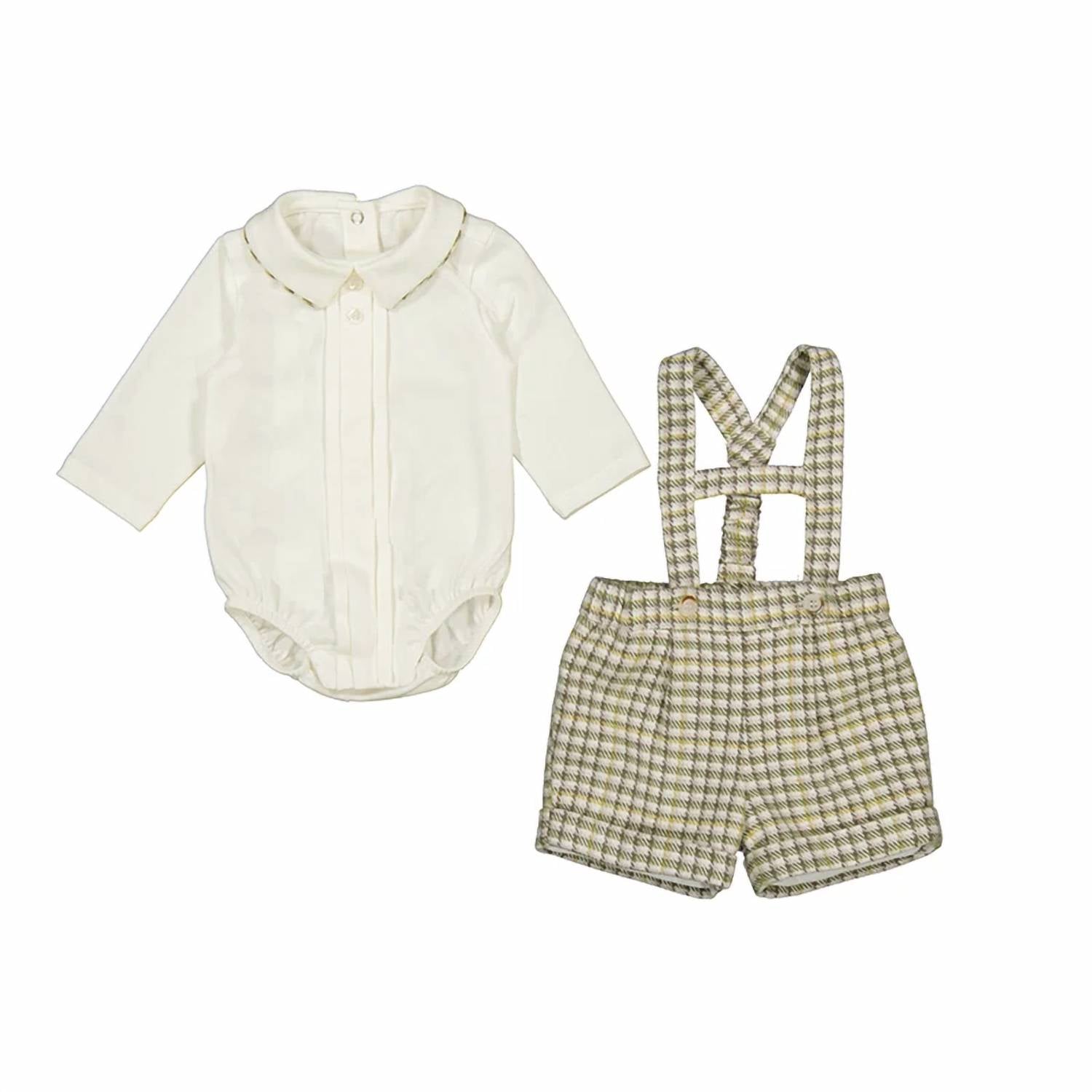 Mayoral - Girls Shorts With Suspender Set