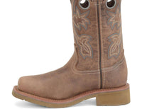 Double-H Boots Men's Steel Toe Roper Western Work Boots in brown - men's boots - detail view