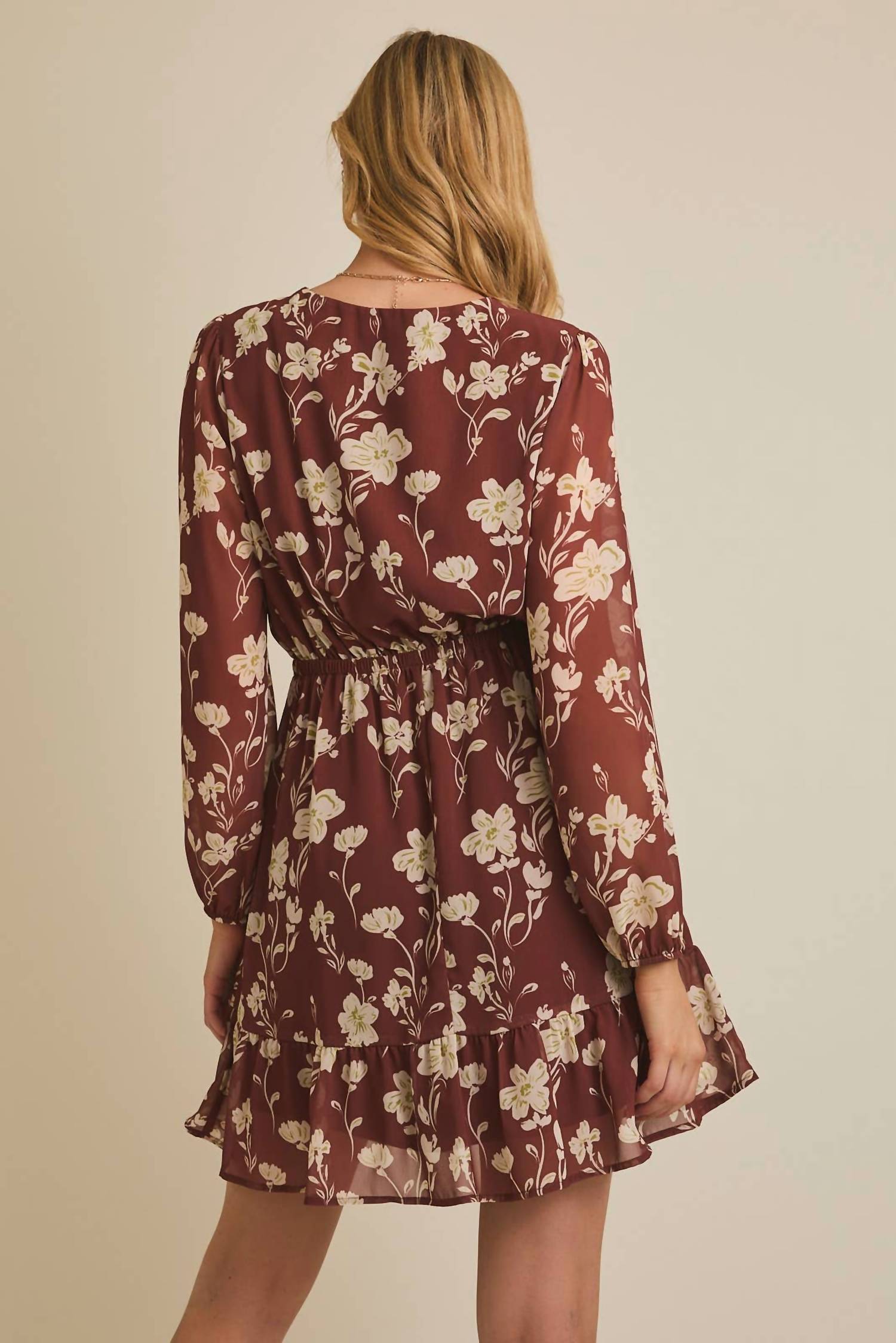 Gilli - Long Sleeve Ruffle Mini Dress
