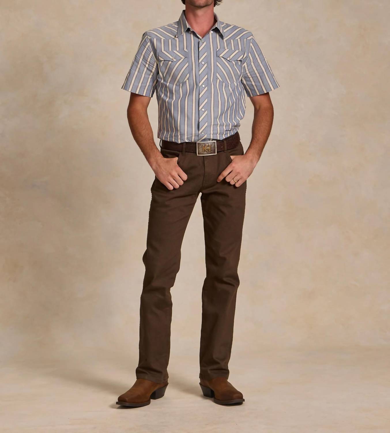 Schaefer Outfitter - Short Sleeve Vintage Cotton Pearl Snap Shirt
