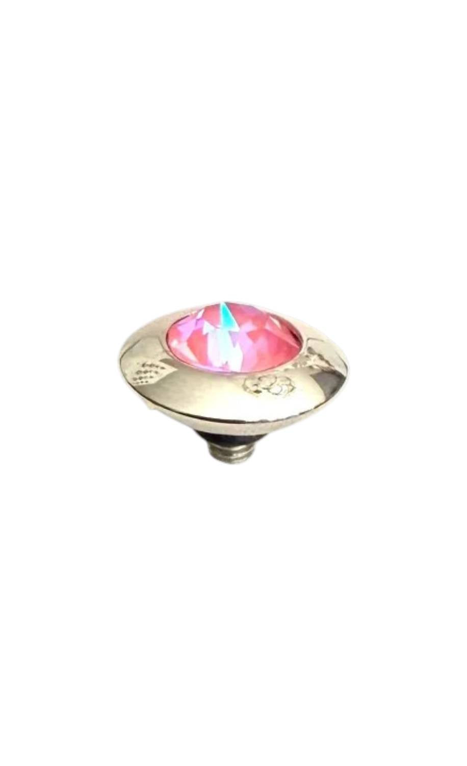 Qudo Women's Tondo 11mm Jewelry Topper in dahlia ignite silver - women's jewelry