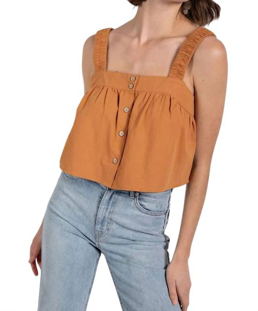 Gigio - Ruched Elastic Strap Button Down Top