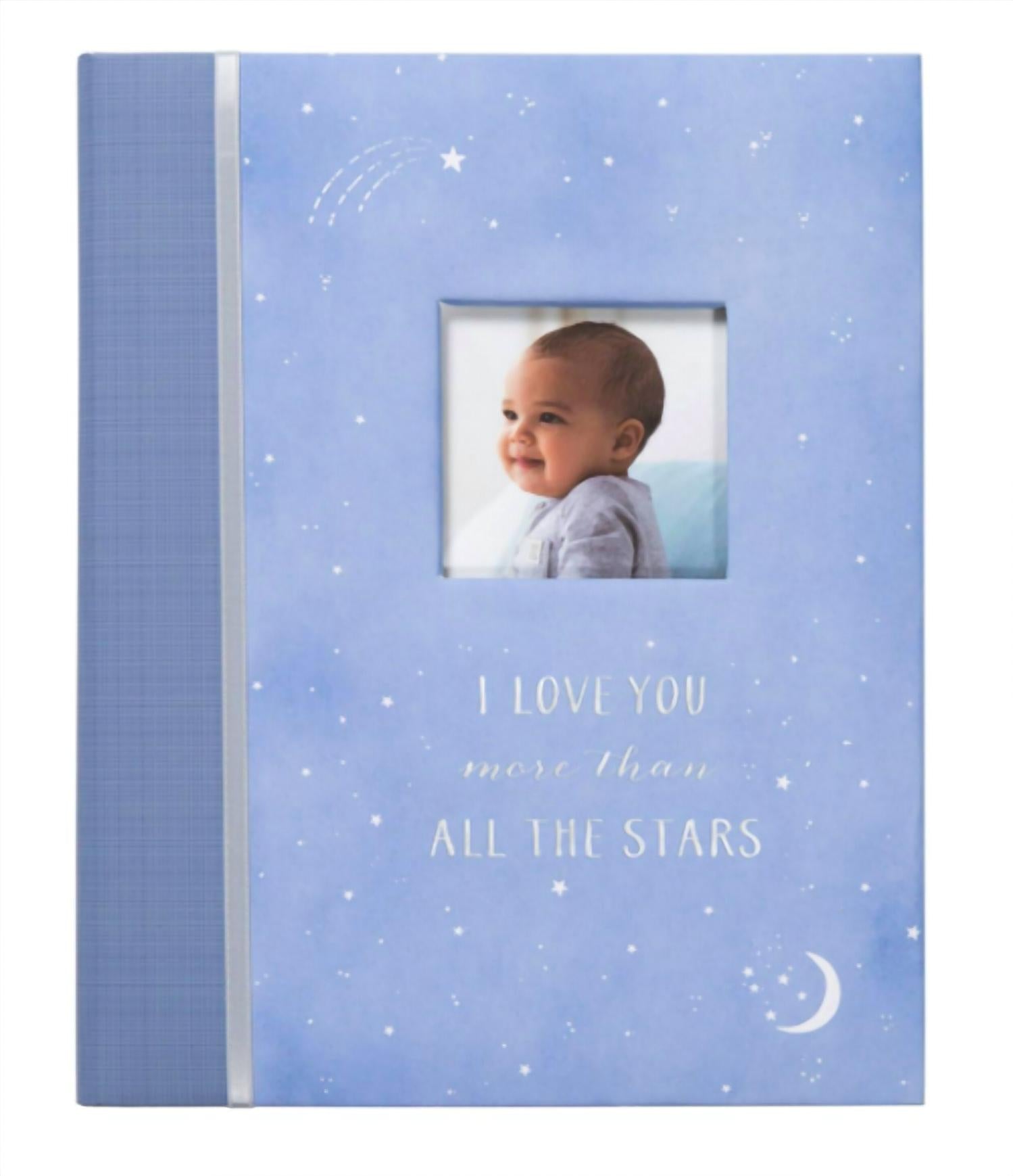 CR Gibson Wish Upon A Star Baby Book in blue - item