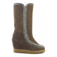 Mou - Women's French Toe Wedge Tall Boots