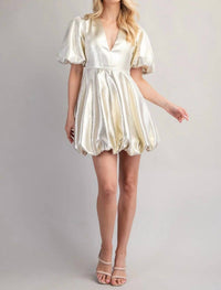 Glam - Get Your Shine On Puff Sleeve Dress