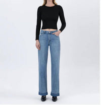 Vervet By Flying Monkey - Harlow Cuffed Denim Trouser