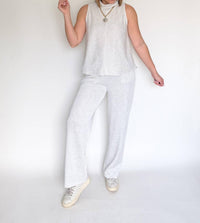 Karlie Relaxed Scuba Pant in grey - women's pants - alternate view