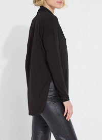 Lysse - Naomi folded neck mix media top