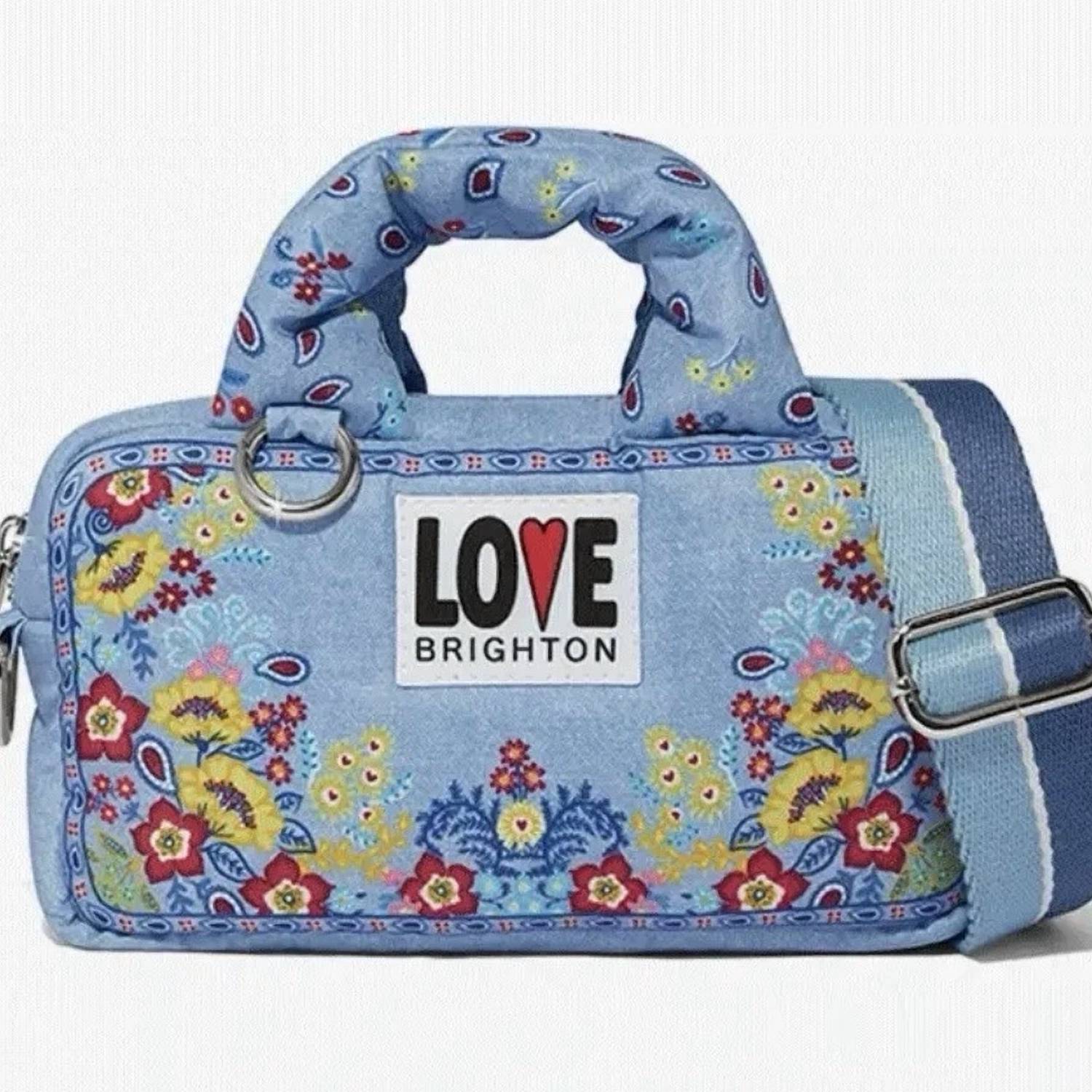 Brighton Bandana Love Crossbody Bag in blue - women's bag
