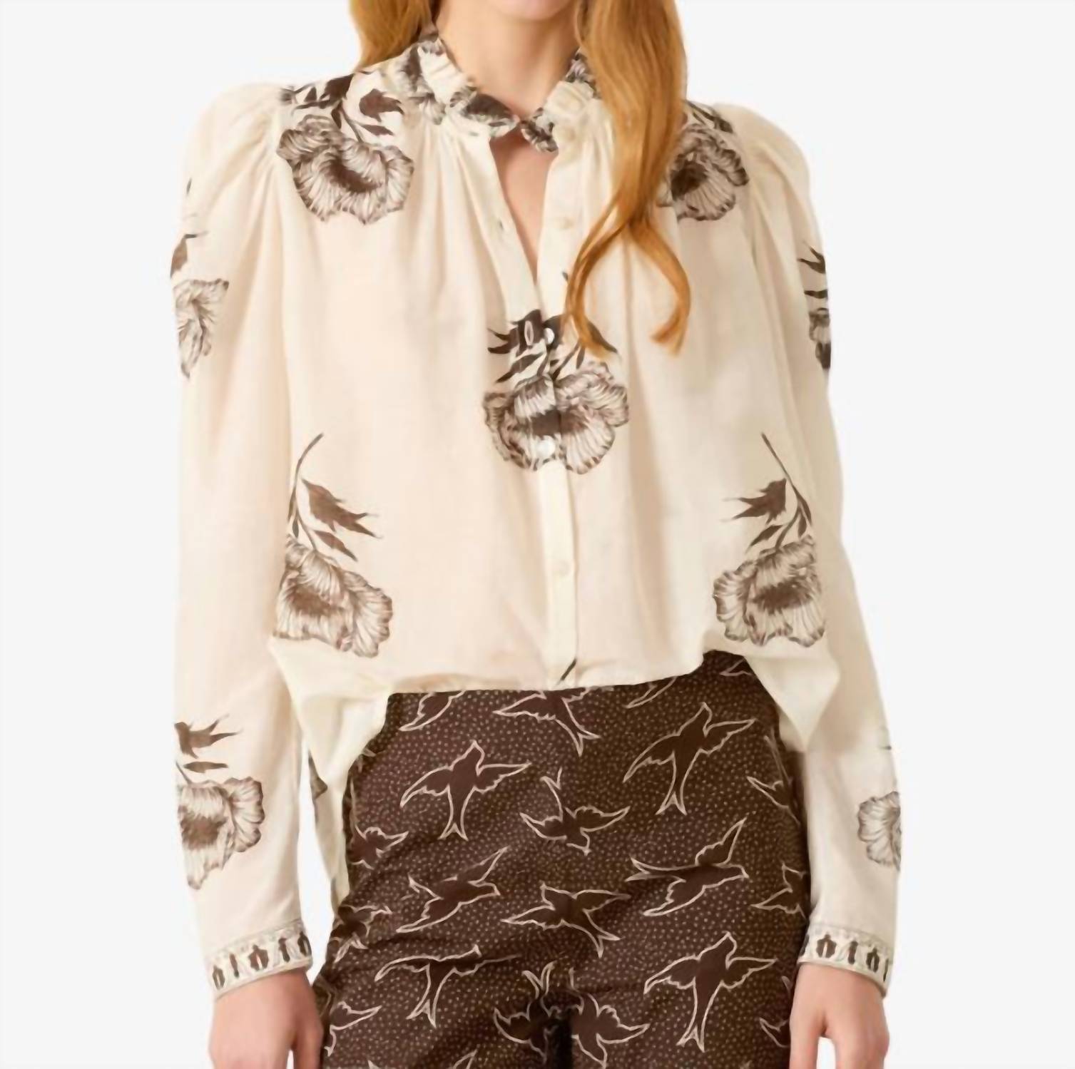 Alix Of Bohemia - Artemis Obsidian Poppy Shirt