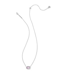 Kendra Scott Women's Daphne Frame Short Pendant Necklace in rhodium purple amethyst - women's jewelry - detail view