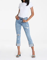 Dear John Denim - Blaire Cuffed Slim Straight Leg Jean