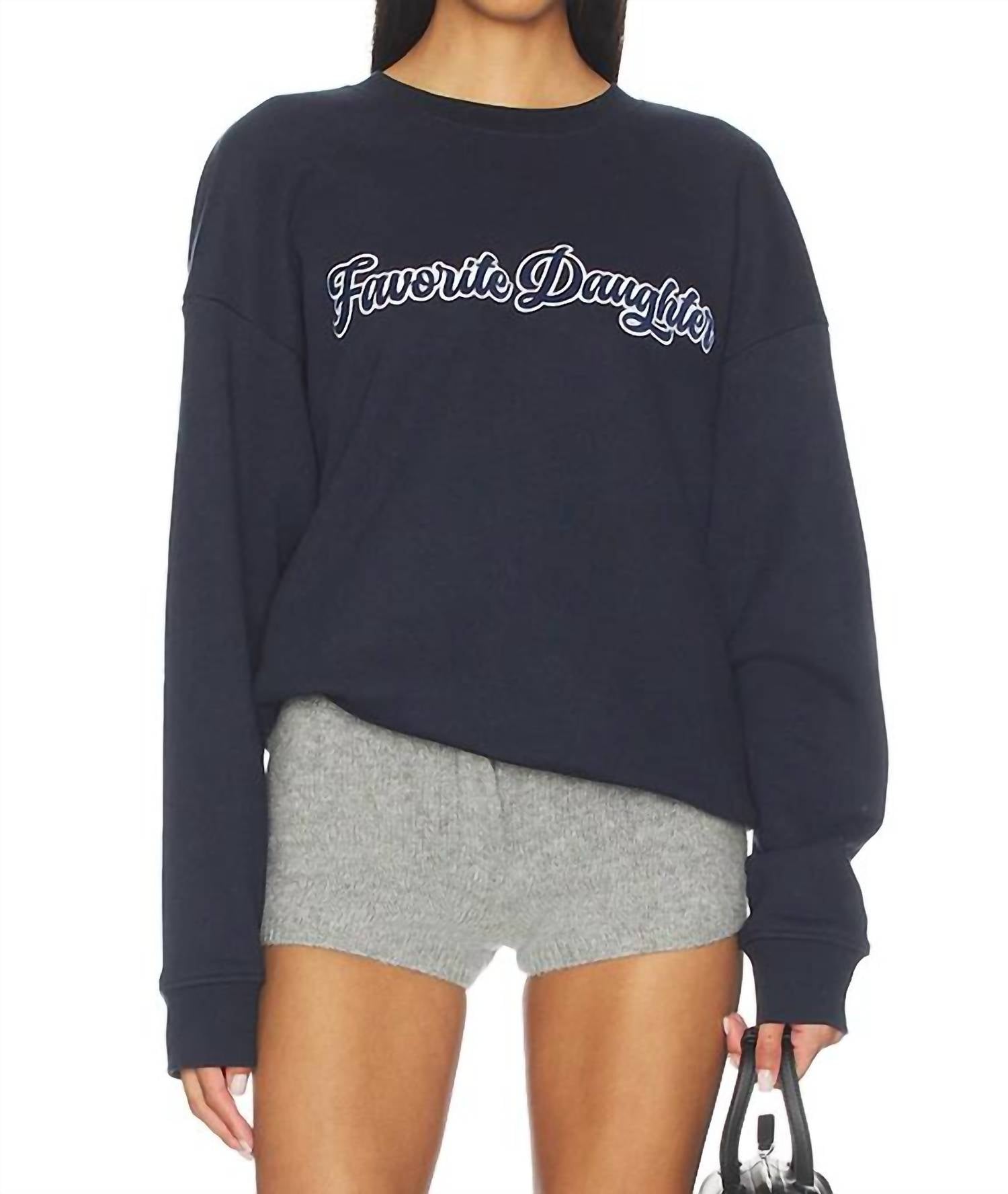 Favorite Daughter - Varsity Embroidered Sweatshirt