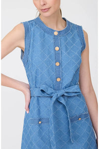 Zoe And Claire - ELLA DENIM JAQUARD DRESS