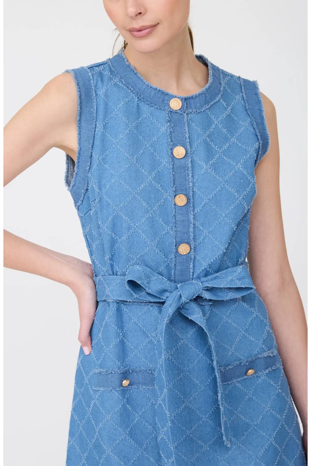 Zoe And Claire - ELLA DENIM JAQUARD DRESS