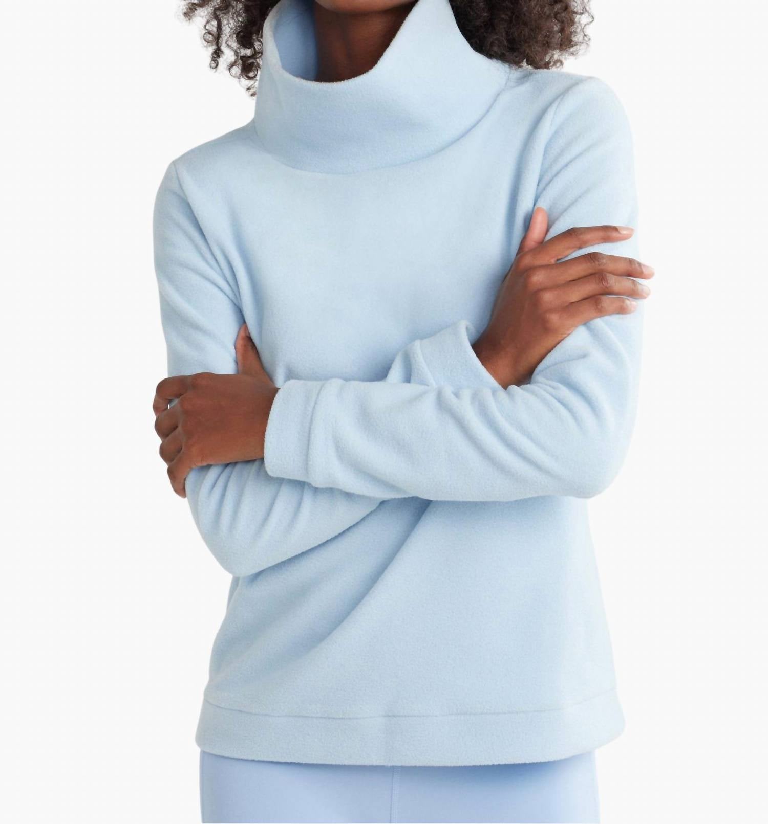 Dudley Stephens Park Slope Turtleneck Sweater in ice blue - women's sweater