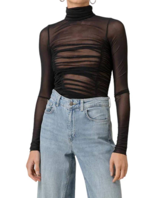 Line And Dot - Quincy Mesh Top