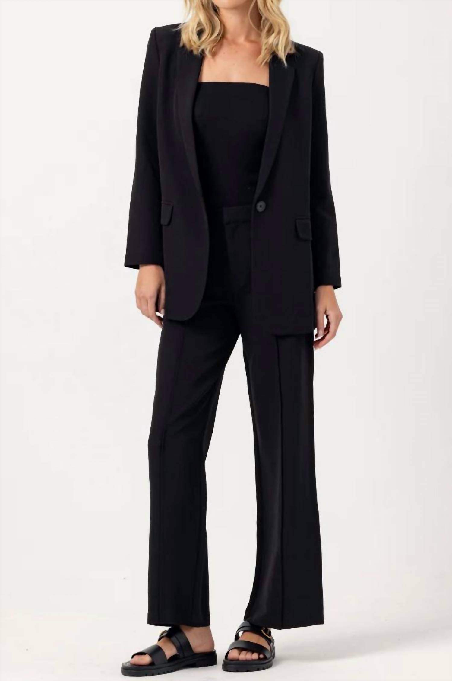 sundays Iris Trouser Pants in black - women's pants - detail view