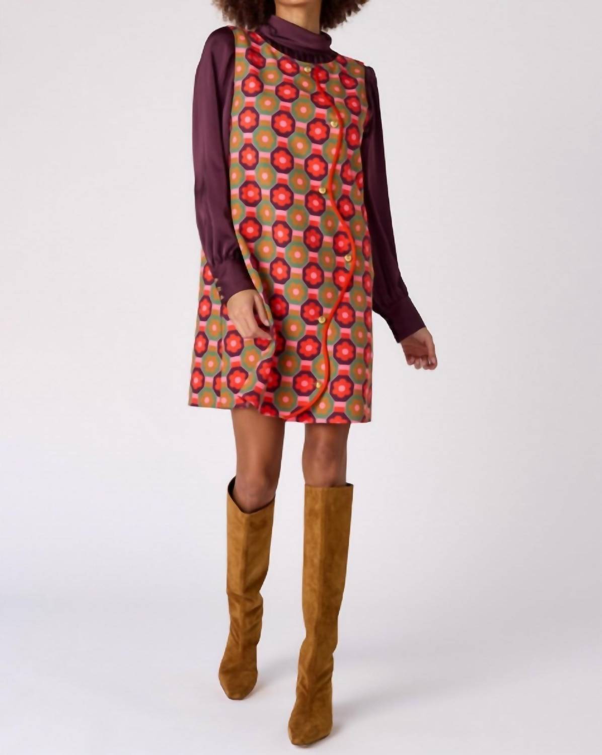 Crosby by Mollie Burch Zaire Sleeveless Shift Dress in mod daisy - women's dress - view 4