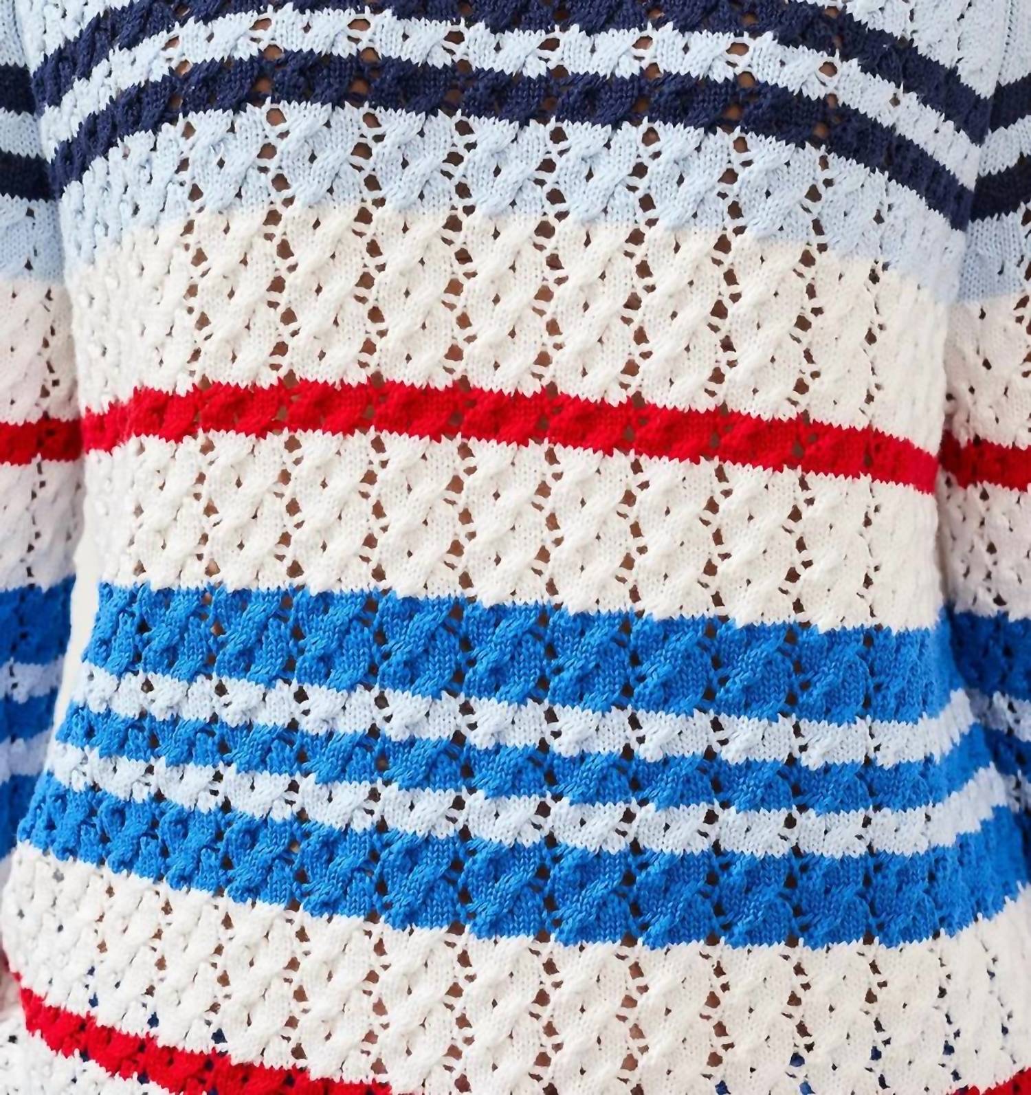 Tribal - Crew Neck Sweater With Cable Detail